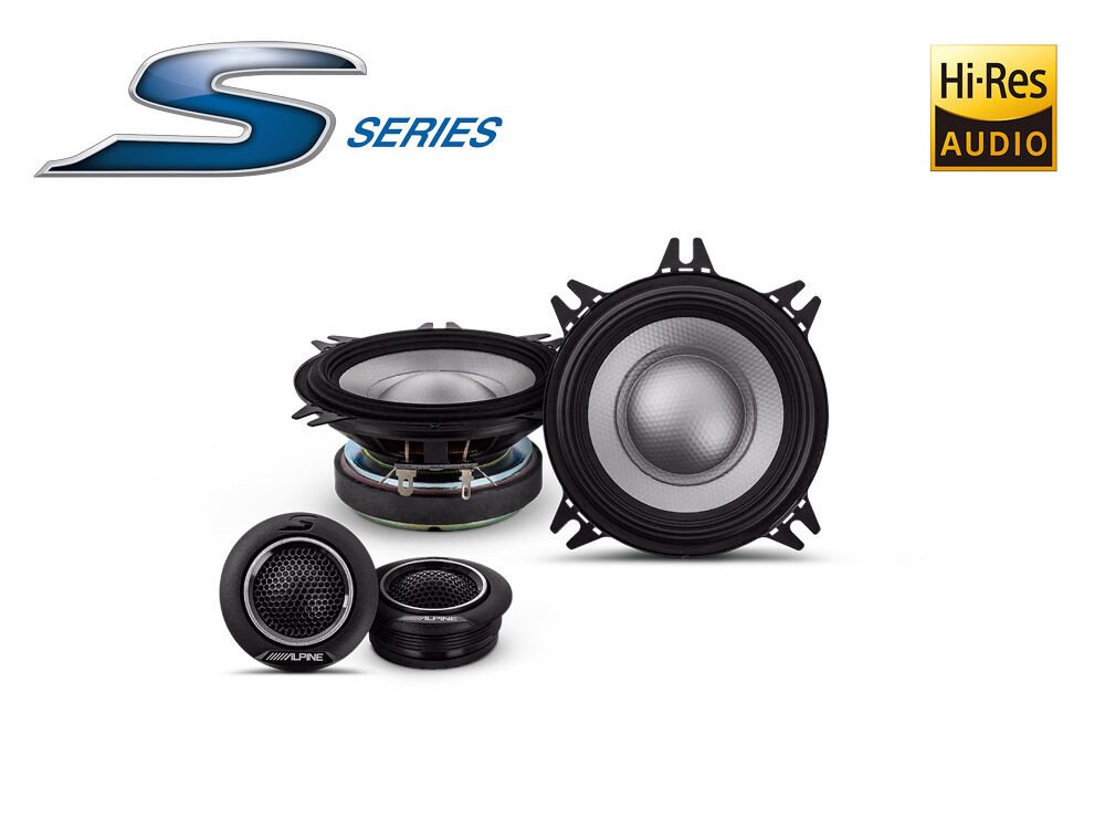 Alpine S2-S40C 10cm Hi-Res Komponent Mid Takımı (140 Watt)