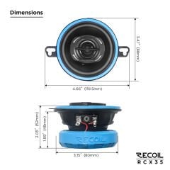 Recoil RCX35 10 cm Koaksiyel Hoparlör (80 Watt)