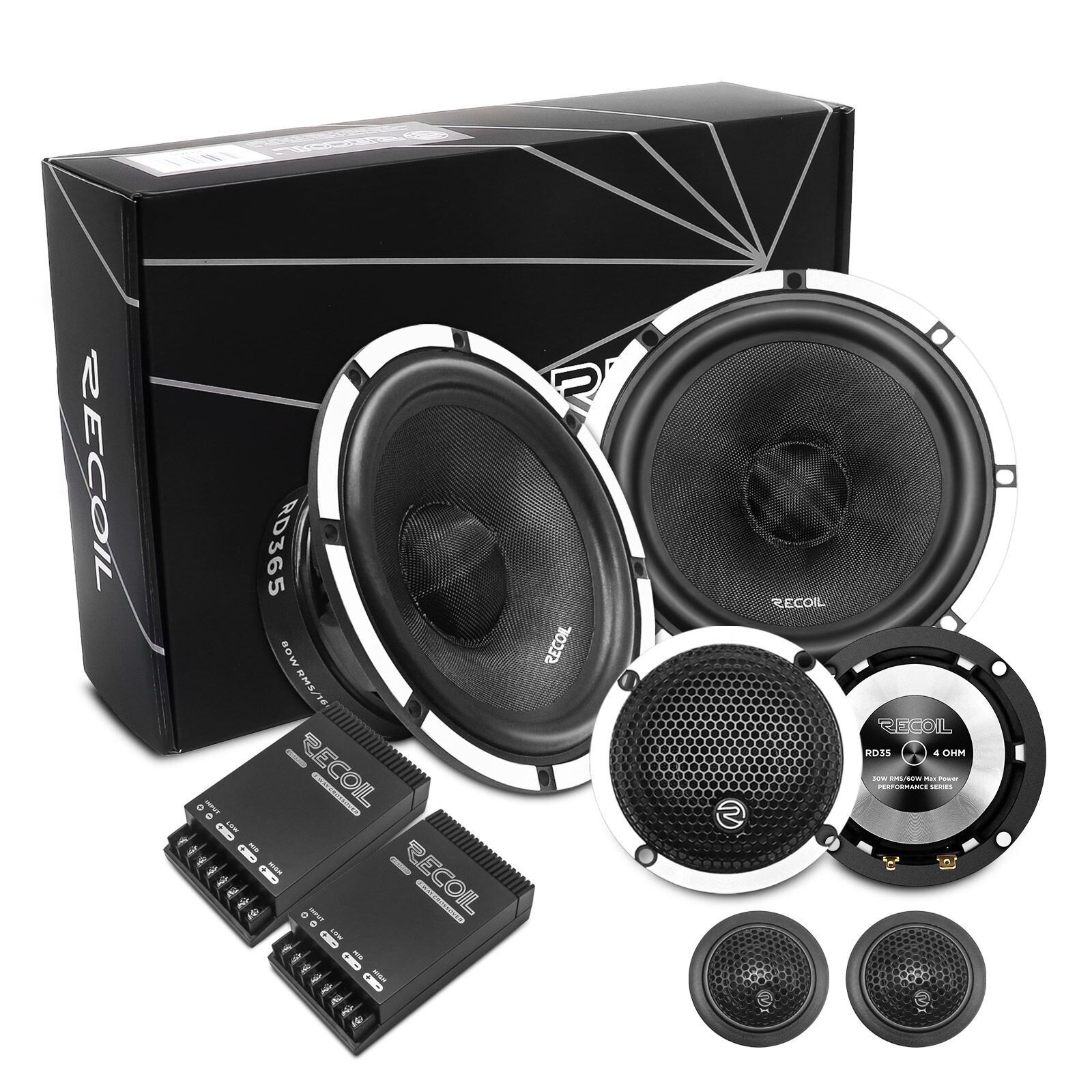 Recoil RD365 3 Yollu Komponent Mid Takımı (160 Watt)