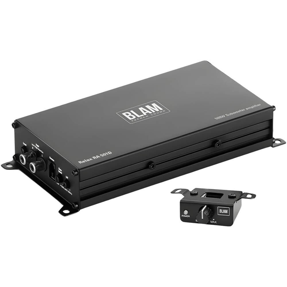 Blam RA 501 D Mono Amfi | 500W Class D | Subwoofer için Kompakt Bass Amfi | 2 Ohm / 4 Ohm Uyumlu