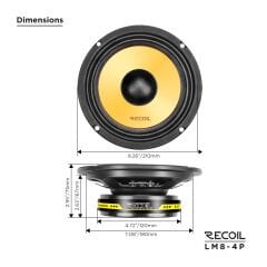 Recoil LM8-4P 20cm Midrange (320W)