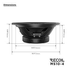 Recoil MS10-4 25cm Midrange (500W)